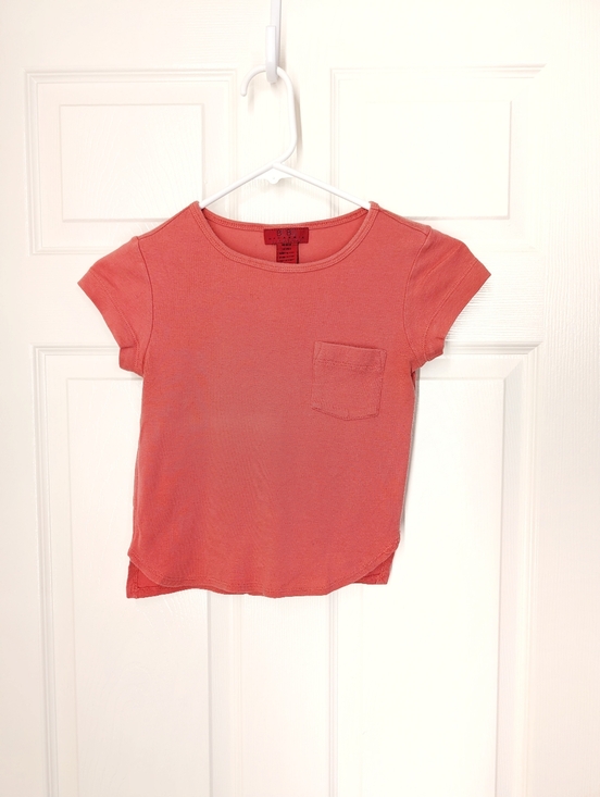 BCBGMaxAzria Tops - BCBG Short Sleeve Pocket Crop Top - Coral